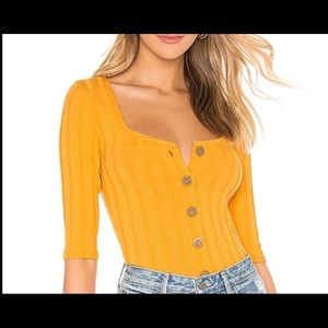 Free People, Central Park Ribbed Top, Sz Small